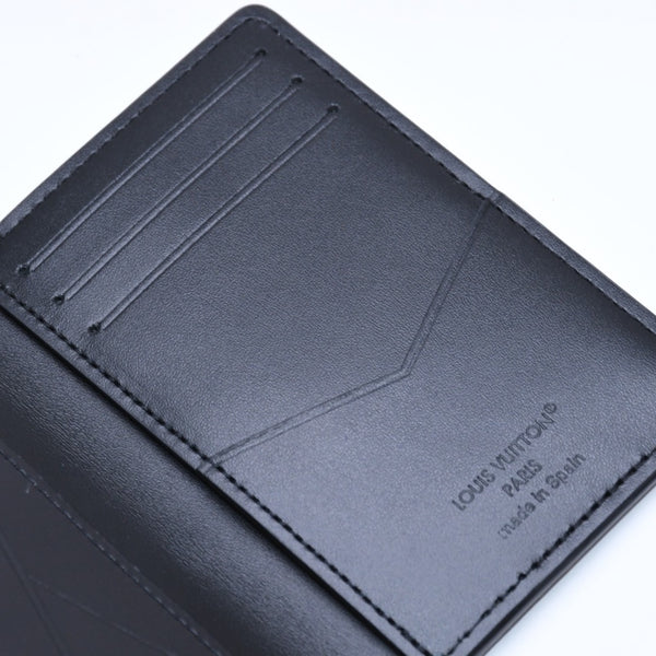 極美品 LOUIS VUITTON ルイヴィトン オーガナイザー ドゥ ポッシュ M26775 モノグラムミッド カードケース ミニウォレット ブラック 中古 4a005454