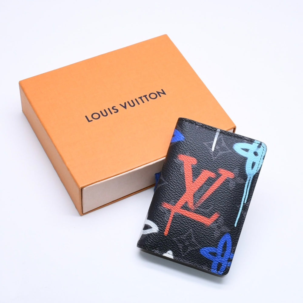 新品同様 LOUIS VUITTON ルイヴィトン オーガナイザー ドゥ ポッシュ M81817 モノグラムエクリプスキャンバス 中古 4a005665