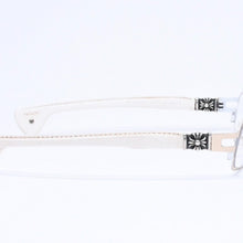 画像をギャラリービューアに読み込む, CHROME HEARTS クロムハーツ M.DIVERⅡ 伊達メガネ アイウェア サイズ54□18-130 CHプラス装飾 レザー シルバー925 ホワイト 美品 中古 4a005733