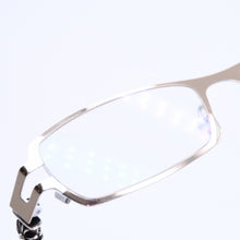 画像をギャラリービューアに読み込む, CHROME HEARTS クロムハーツ M.DIVERⅡ 伊達メガネ アイウェア サイズ54□18-130 CHプラス装飾 レザー シルバー925 ホワイト 美品 中古 4a005733