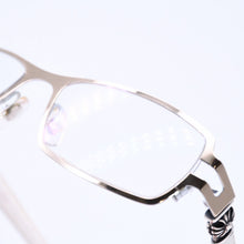 画像をギャラリービューアに読み込む, CHROME HEARTS クロムハーツ M.DIVERⅡ 伊達メガネ アイウェア サイズ54□18-130 CHプラス装飾 レザー シルバー925 ホワイト 美品 中古 4a005733