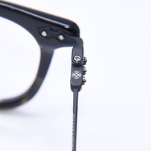 画像をギャラリービューアに読み込む, CHROME HEARTS クロムハーツ GASH 伊達メガネ アイウェア サイズ50□20-142 CHプラス装飾 ブラック べっ甲カラー シルバ−925 美品 中古 4a005757