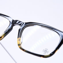 画像をギャラリービューアに読み込む, CHROME HEARTS クロムハーツ GASH 伊達メガネ アイウェア サイズ50□20-142 CHプラス装飾 ブラック べっ甲カラー シルバ−925 美品 中古 4a005757