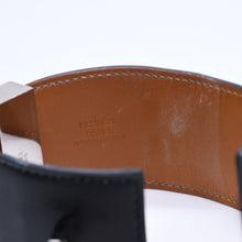 画像をギャラリービューアに読み込む, HERMES エルメス コリエドシアン ブレスレット バングル 2018年 C刻印 ボックスカーフ ブラック シルバー金具 美品 中古 4a005450