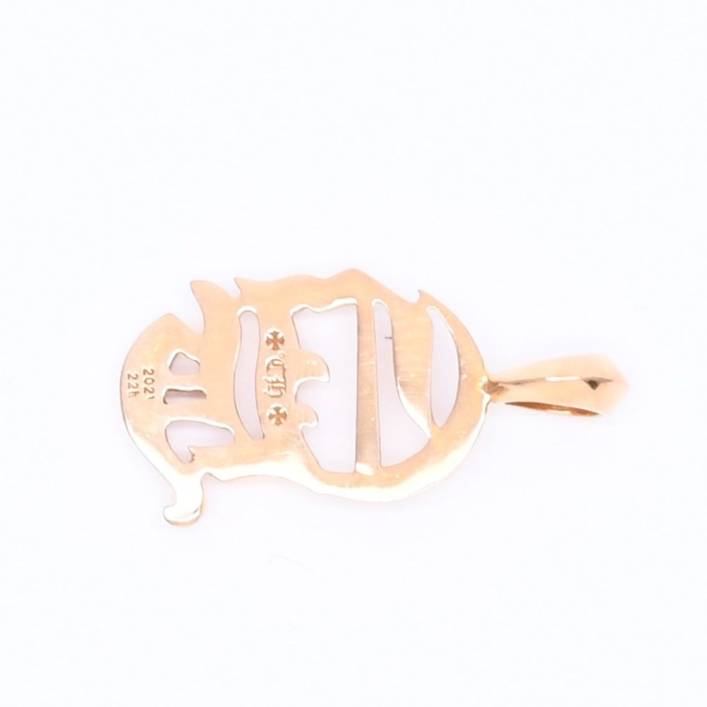 新品未使用品 CHROME HEARTS クロムハーツ PENDANT CH VRTCL ヴァーティカル CHロゴ チャーム ペンダントトップ 重量9.50ｇ 22K ゴールド 中古 4a005764