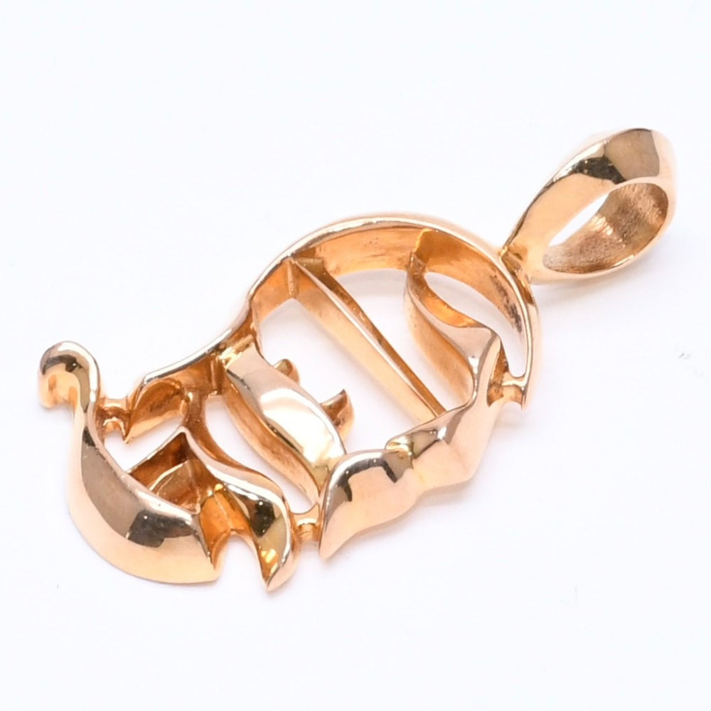 New and unused item CHROME HEARTS PENDANT CH VRTCL Vertical CH Logo Charm Pendant Top Weight 9.50g 22K Gold Used 4a005764
