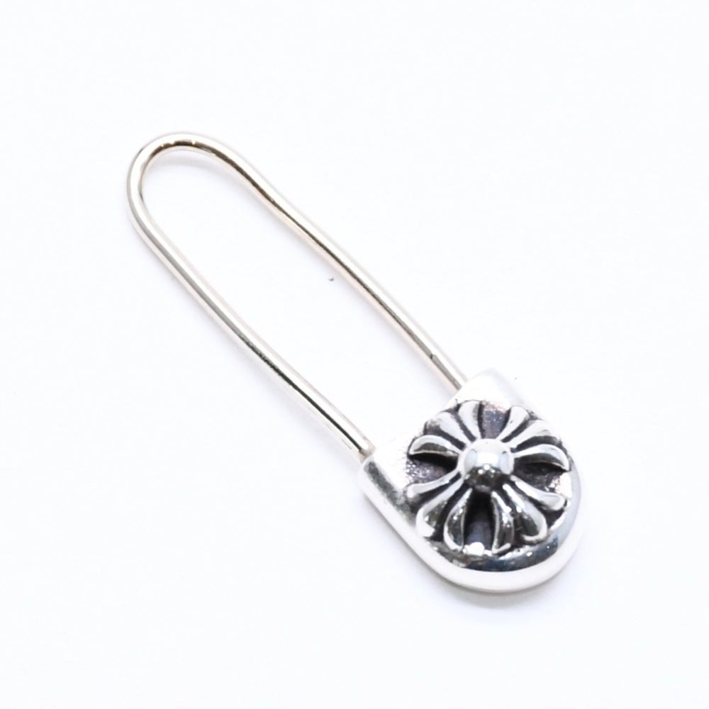 CHROME HEARTS クロムハーツ SAFETY PIN CH PLUS SM ER CHプラス セーフティーピン スモール ピアス 重量約2.04g シルバー925 美品 中古 4a005721
