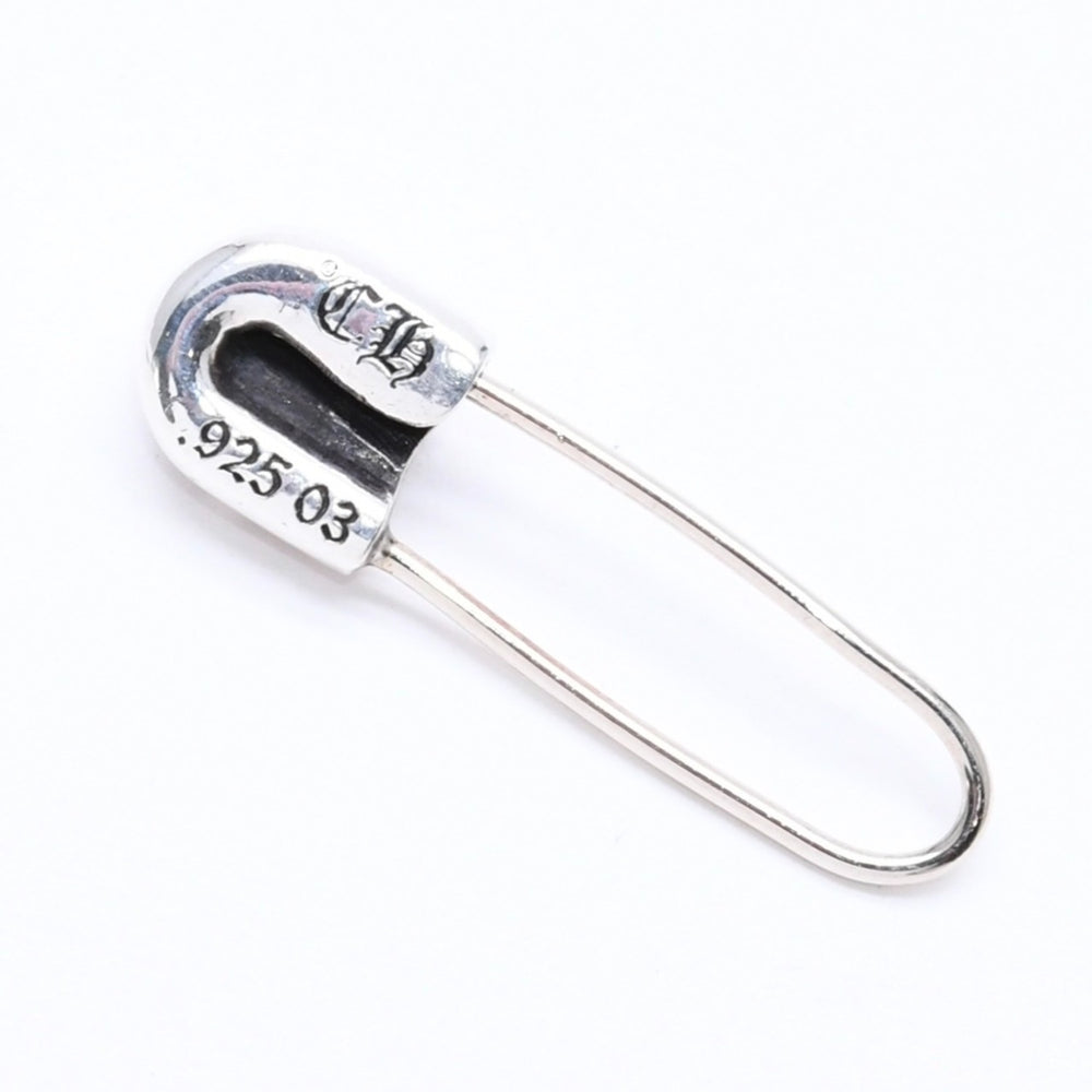 CHROME HEARTS クロムハーツ SAFETY PIN CH PLUS SM ER CHプラス セーフティーピン スモール ピアス 重量約2.04g シルバー925 美品 中古 4a005721