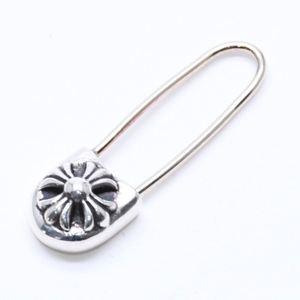 CHROME HEARTS SAFETY PIN CH PLUS SM ER CH Plus Safety Pin Small Earrings Weight Approx. 2.04g Silver 925 Good Condition Used 4a005721