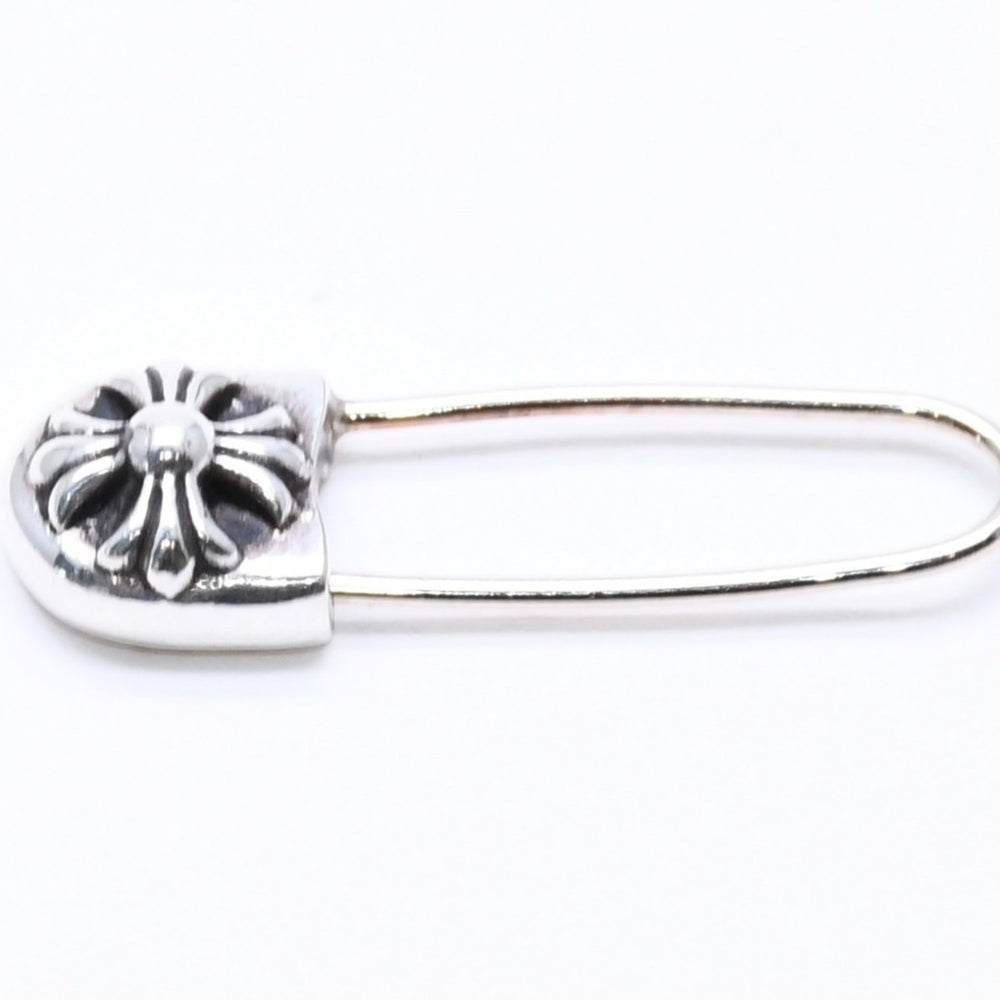 CHROME HEARTS クロムハーツ SAFETY PIN CH PLUS SM ER CHプラス セーフティーピン スモール ピアス 重量約2.04g シルバー925 美品 中古 4a005721