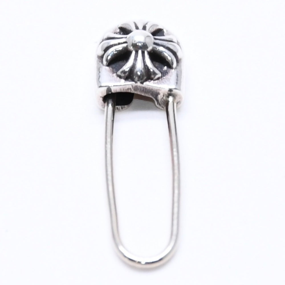 CHROME HEARTS クロムハーツ SAFETY PIN CH PLUS SM ER CHプラス セーフティーピン スモール ピアス 重量約2.04g シルバー925 美品 中古 4a005721