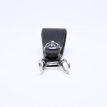 画像をギャラリービューアに読み込む, CHROME HEARTS クロムハーツ W BELT LOOP CROSS BUTTON Wベルトループ クロスボタン キーリング レザー 美品 中古 4a005769