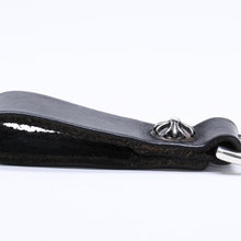 将图片加载到图库查看器，極美品 CHROME HEARTS クロムハーツ BELT LOOP D RING CROSS BALL BUTTON ベルトループ Dリング クロスボタン キーリング レザー 中古 4a005766