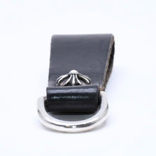 将图片加载到图库查看器，極美品 CHROME HEARTS クロムハーツ BELT LOOP D RING CROSS BALL BUTTON ベルトループ Dリング クロスボタン キーリング レザー 中古 4a005766