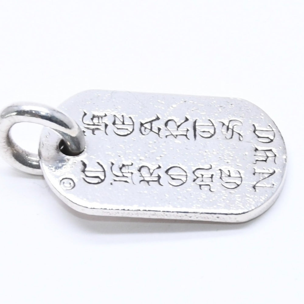CHROME HEARTS D TAG SML LTD NYC Small Dog Tag Pendant Top Weight approx. 9.47g NYC Limited Silver 925 Good Condition Used 4a005720