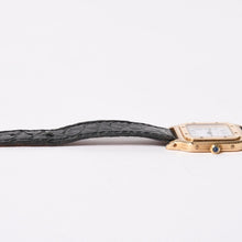 将图片加载到图库查看器中。 極美品 CARTIER カルティエ サントスデュモン エクストラフラット 腕時計 96062 重量約22.11g 手巻き 白文字盤 18KYG 社外ベルト 中古 4a005458