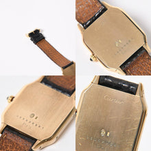将图片加载到图库查看器中。 極美品 CARTIER カルティエ サントスデュモン エクストラフラット 腕時計 96062 重量約22.11g 手巻き 白文字盤 18KYG 社外ベルト 中古 4a005458