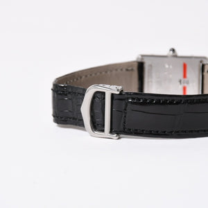 極美品 CARTIER カルティエ マストタンク LM アールデコ 腕時計 W1008095 SV925 SS 社外革 QZ マルチ文字盤 世界1000本限定 中古 4a005459