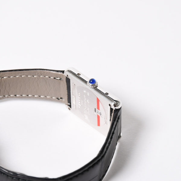極美品 CARTIER カルティエ マストタンク LM アールデコ 腕時計 W1008095 SV925 SS 社外革 QZ マルチ文字盤 世界1000本限定 中古 4a005459