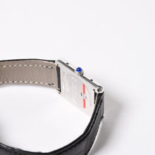 Load the image into the gallery viewer. 極美品 CARTIER カルティエ マストタンク LM アールデコ 腕時計 W1008095 SV925 SS 社外革 QZ マルチ文字盤 世界1000本限定 中古 4a005459