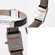 Load the image into the gallery viewer. 極美品 CARTIER カルティエ マストタンク LM アールデコ 腕時計 W1008095 SV925 SS 社外革 QZ マルチ文字盤 世界1000本限定 中古 4a005459