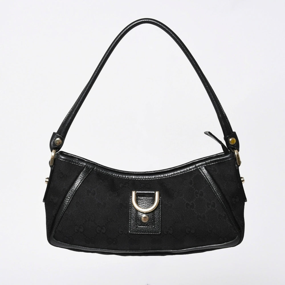 極美品 GUCCI グッチ Shoulder Bag ショルダーバッグ ミニショルダーバッグ アビー 130989 シルバー金具 ブラック 中古 4a006235