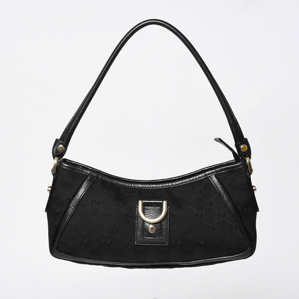 極美品 GUCCI グッチ Shoulder Bag ショルダーバッグ ミニショルダーバッグ アビー 130989 シルバー金具 ブラック 中古 4a006235