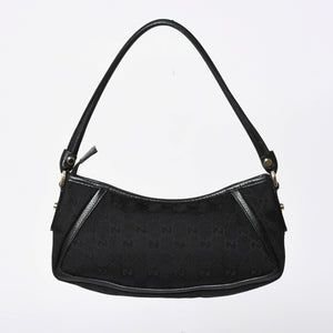 極美品 GUCCI グッチ Shoulder Bag ショルダーバッグ ミニショルダーバッグ アビー 130989 シルバー金具 ブラック 中古 4a006235