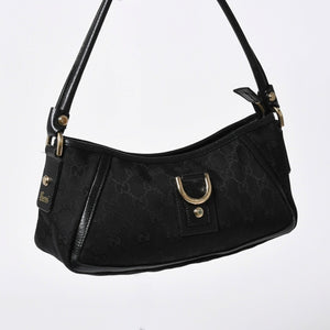 極美品 GUCCI グッチ Shoulder Bag ショルダーバッグ ミニショルダーバッグ アビー 130989 シルバー金具 ブラック 中古 4a006235