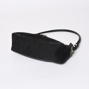 極美品 GUCCI グッチ Shoulder Bag ショルダーバッグ ミニショルダーバッグ アビー 130989 シルバー金具 ブラック 中古 4a006235