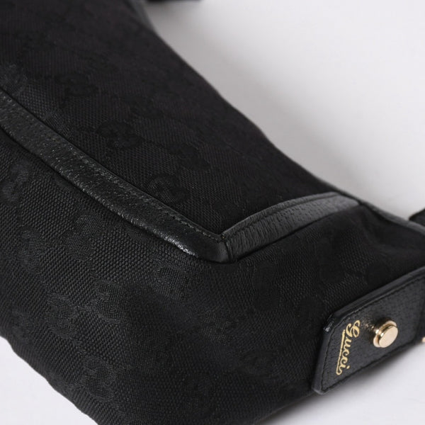 極美品 GUCCI グッチ Shoulder Bag ショルダーバッグ ミニショルダーバッグ アビー 130989 シルバー金具 ブラック 中古 4a006235