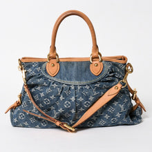 画像をギャラリービューアに読み込む, 新品同様品 LOUIS VUITTON ルイヴィトン ネオカヴィMM ハンドバッグ M95349 2WAY モノグラム デニム ゴールド金具 中古 4a005631