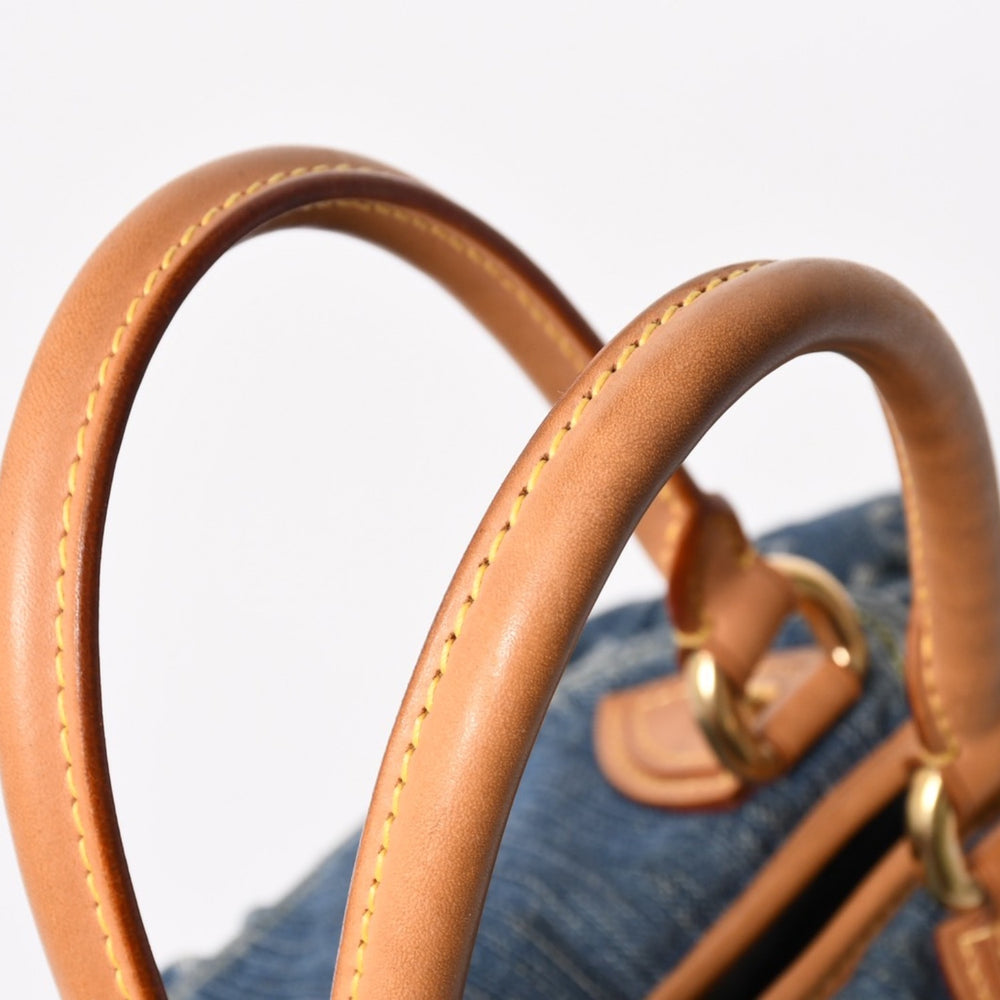 新品同様品 LOUIS VUITTON ルイヴィトン ネオカヴィMM ハンドバッグ M95349 2WAY モノグラム デニム ゴールド金具 中古 4a005631