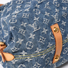 画像をギャラリービューアに読み込む, 新品同様品 LOUIS VUITTON ルイヴィトン ネオカヴィMM ハンドバッグ M95349 2WAY モノグラム デニム ゴールド金具 中古 4a005631
