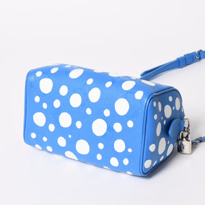 極美品 LOUIS VUITTON ルイヴィトン ショルダーバッグ M46425 スピーディ バンドリエール 20 2WAY ブルー ホワイト シルバー金具 中古 4a005684