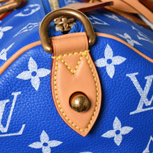 画像をギャラリービューアに読み込む, 新品同様 LOUIS VUITTON ルイヴィトン スピーディ P9 バンドリエール40 M24418 2WAY ボストンバッグ ブルー ゴールド金具 中古 4a005464
