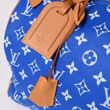 画像をギャラリービューアに読み込む, 新品同様 LOUIS VUITTON ルイヴィトン スピーディ P9 バンドリエール40 M24418 2WAY ボストンバッグ ブルー ゴールド金具 中古 4a005464
