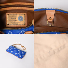 画像をギャラリービューアに読み込む, 新品同様 LOUIS VUITTON ルイヴィトン スピーディ P9 バンドリエール40 M24418 2WAY ボストンバッグ ブルー ゴールド金具 中古 4a005464
