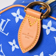 画像をギャラリービューアに読み込む, 新品同様 LOUIS VUITTON ルイヴィトン スピーディ P9 バンドリエール40 M24418 2WAY ボストンバッグ ブルー ゴールド金具 中古 4a005464