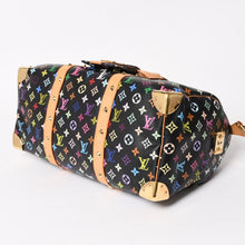 画像をギャラリービューアに読み込む, 極美品 LOUIS VUITTON ルイヴィトン × 村上隆 モノグラムマルチカラー キーポル45 ボストンバッグ ノワール M92640 中古 4a005468