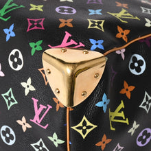 画像をギャラリービューアに読み込む, 極美品 LOUIS VUITTON ルイヴィトン × 村上隆 モノグラムマルチカラー キーポル45 ボストンバッグ ノワール M92640 中古 4a005468
