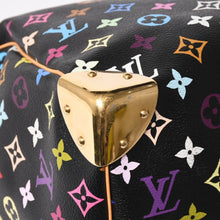 画像をギャラリービューアに読み込む, 極美品 LOUIS VUITTON ルイヴィトン × 村上隆 モノグラムマルチカラー キーポル45 ボストンバッグ ノワール M92640 中古 4a005468