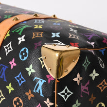 画像をギャラリービューアに読み込む, 極美品 LOUIS VUITTON ルイヴィトン × 村上隆 モノグラムマルチカラー キーポル45 ボストンバッグ ノワール M92640 中古 4a005468