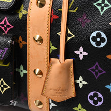 画像をギャラリービューアに読み込む, 極美品 LOUIS VUITTON ルイヴィトン × 村上隆 モノグラムマルチカラー キーポル45 ボストンバッグ ノワール M92640 中古 4a005468