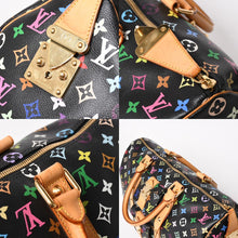 画像をギャラリービューアに読み込む, 極美品 LOUIS VUITTON ルイヴィトン × 村上隆 モノグラムマルチカラー キーポル45 ボストンバッグ ノワール M92640 中古 4a005468