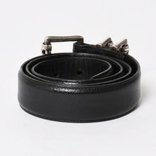 画像をギャラリービューアに読み込む, CHROME HEARTS クロムハーツ BLT ROLLER 3PC 1.5inch ローラーベルト 1.5インチ サイズ34 ブラック レザー シルバー925 美品 中古 4a005598