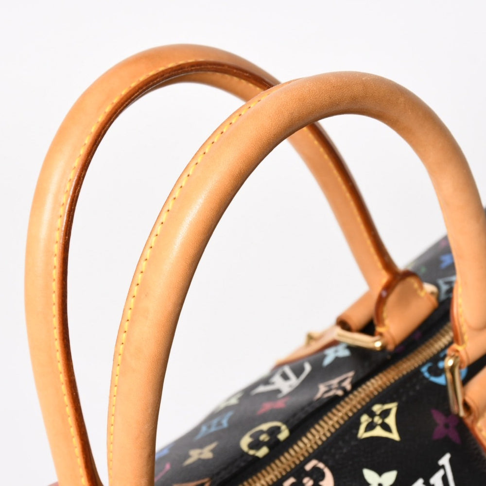 極美品 LOUIS VUITTON ルイヴィトン × 村上隆 モノグラムマルチカラー キーポル45 ボストンバッグ ノワール M92640 中古 4a005468