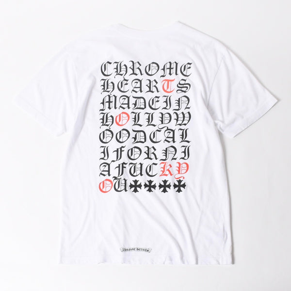 CHROME HEARTS クロムハーツ ヴァーティカルロゴ 半袖Tシャツ サイズL 東京限定 オールドイングリッシュ メイドインハリウッド 美品 中古 4a005689