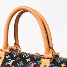画像をギャラリービューアに読み込む, 極美品 LOUIS VUITTON ルイヴィトン × 村上隆 モノグラムマルチカラー キーポル45 ボストンバッグ ノワール M92640 中古 4a005468