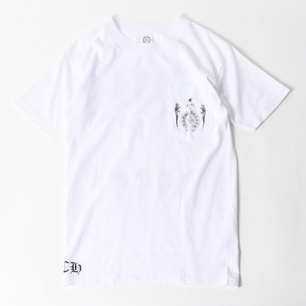 Like new CHROME HEARTS × FOTI JARVIS Short sleeve T-shirt Size S Multi-print White Black Used 4a005692